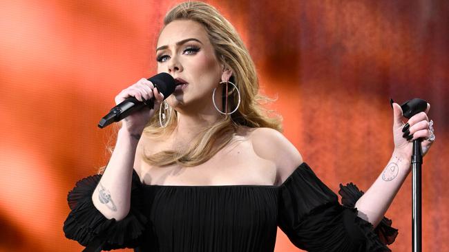 Adele performs on stage in London in July. (Photo by Gareth Cattermole/Getty Images for Adele)