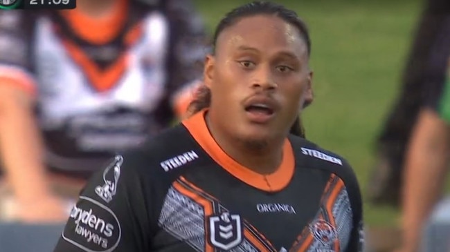 Luciano Leilua's face says it all. Photo: Fox Sports