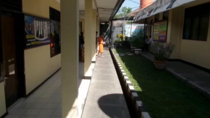 David Taylor led out of Bali prison in cuffs