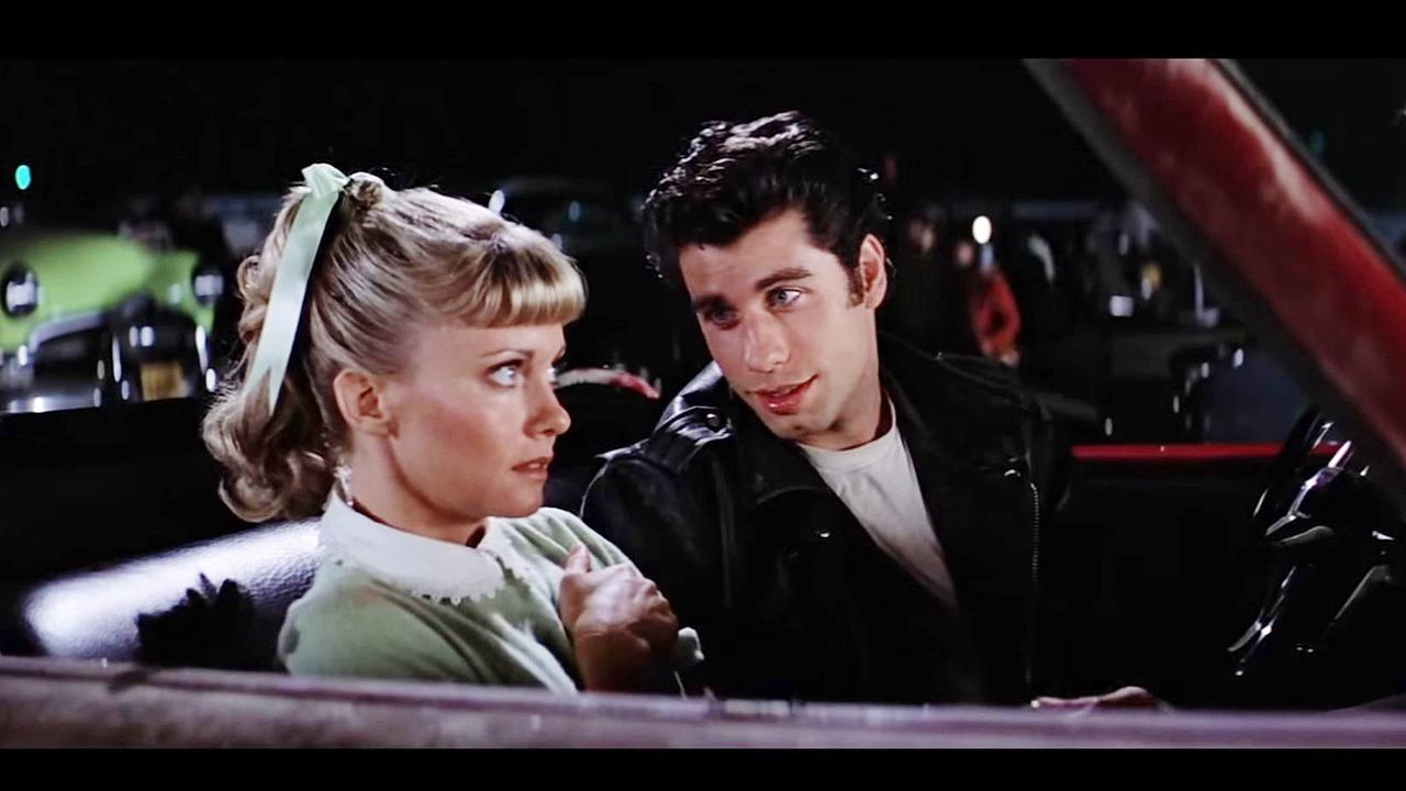 Olivia Newton-John as the transformed Sandy in Grease. The film centres around the lives of a group of high school seniors, though none of the principal cast members were anywhere near high school age themselves. Newtown-John turned 29 during filming. Picture: Supplied