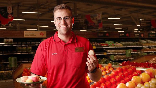 Troy LaDuke store manager of Coles Glebe Hill with a selection of the mix'n save mochi. Coles store at Glebe Hill Shopping Centre set to open. Picture: Nikki Davis-Jones