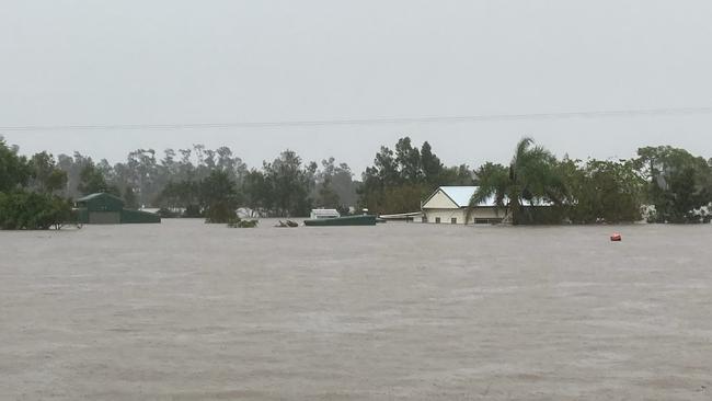 Flood waters inundated Coraki in the March 2022 disaster.