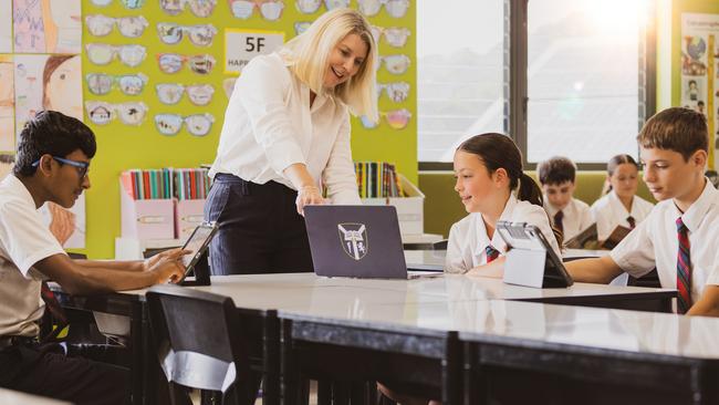 Students at Lindisfarne Anglican Grammar School. Picture: Supplied