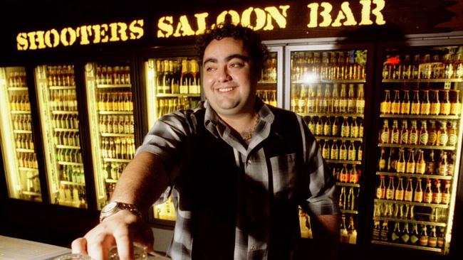 Shooters Saloon Bar owner Anthony Rigas preparing for big night on Gold Coast during Schoolies Week in the late 1990s.