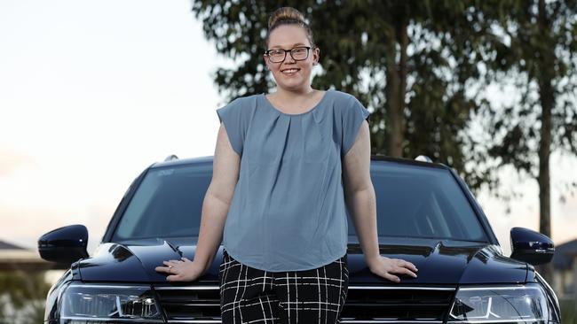 Jackie Klaassen from Oran Park uses toll roads for her commute to work. She saves $500 under the current scheme on rego, but would welcome further relief. Picture: Jonathan Ng