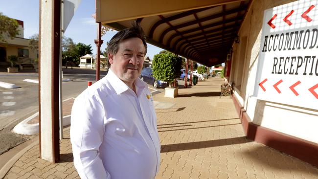 Kimba mayor Dean Johnson in the town’s main street.