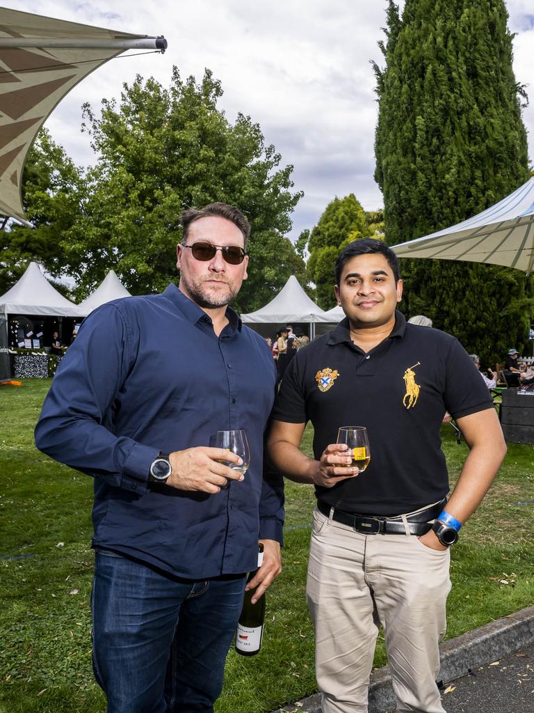 Hammond Cardon and Anthony Mihindu. TAS Wine Festival. Picture: Caroline Tan