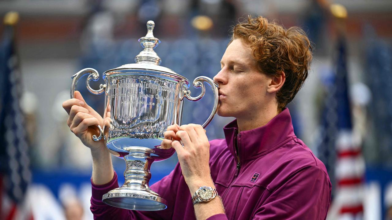 Jannik Sinner won the US Open amid the drug storm. Photo by ANGELA WEISS / AFP