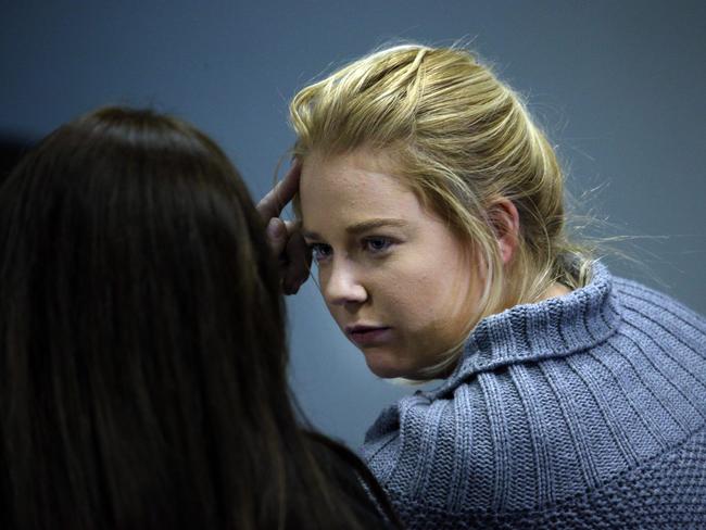 Accused Australian drug mule Cassie Sainsbury in a Bogota court. Picture: Gary Ramage