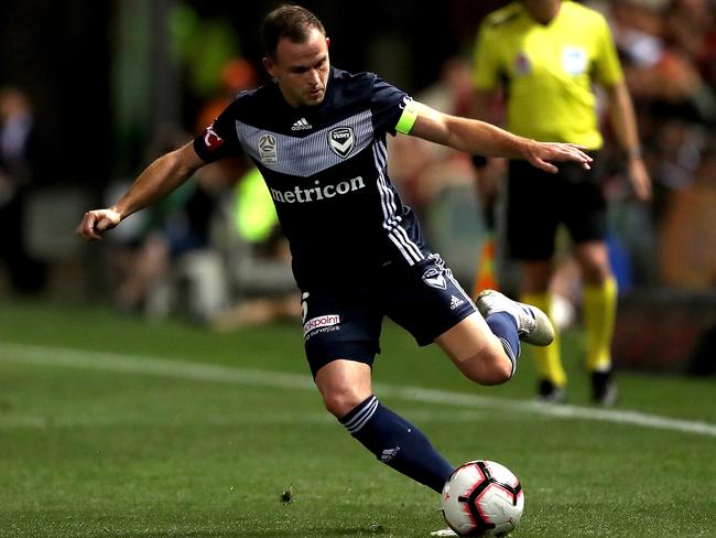 Versatile Victory veteran Leigh Broxham is coming off contract. Picture: AAP 