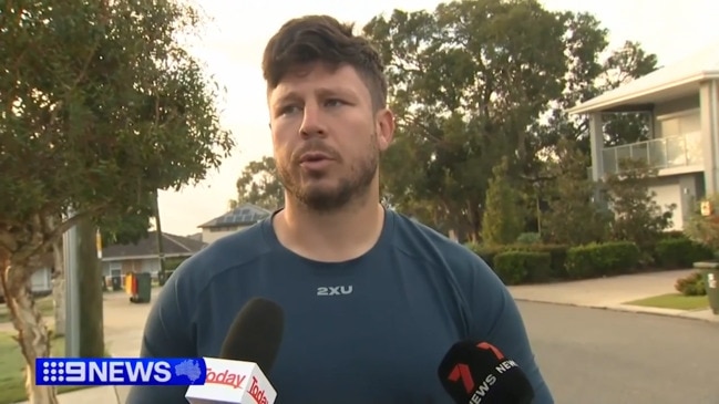 Former rugby player chases down teen after alleged knife attack (9News)