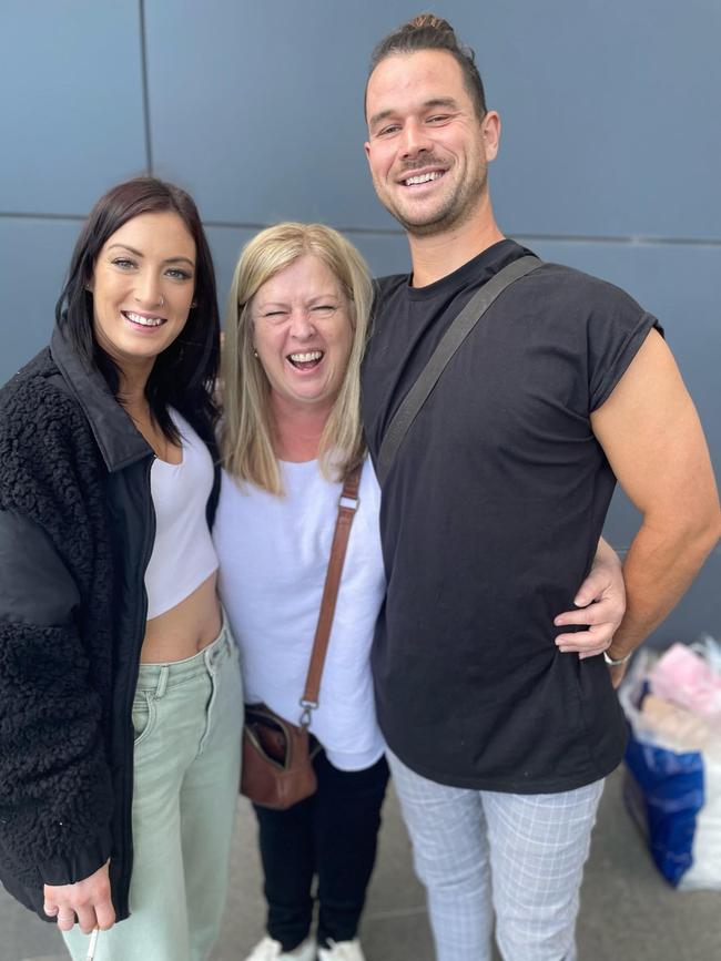 Luke Francis with his sister, Emily, and mother, Michelle, who are now fighting for justice.