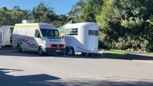 Crime scene at Kingscliff where a man was killed and another wounded