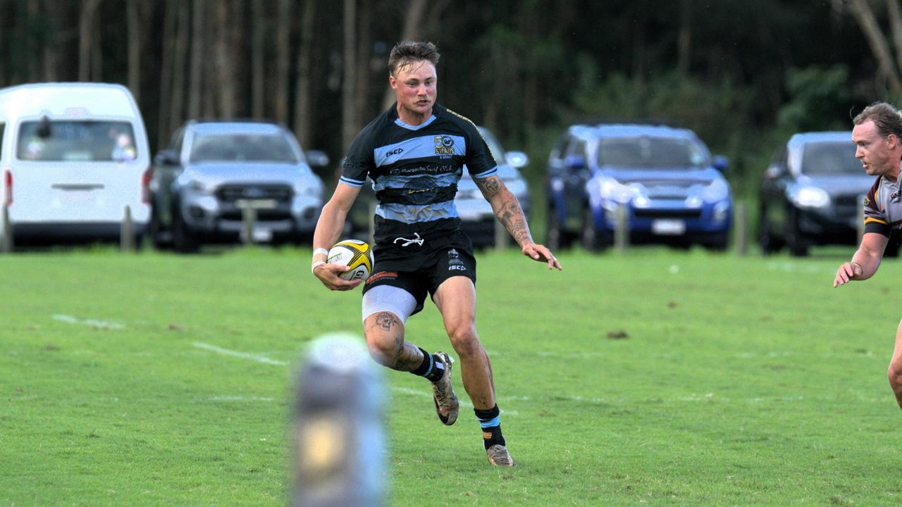 Maroochydore player Tye James in action. Picture: Carl West Photography.
