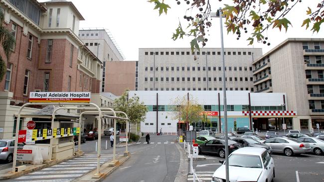 The familiar site of the old Royal Adelaide Hospital emergency entrance.