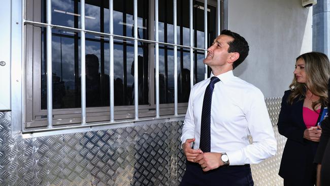 Opposition leader David Crisafulli announces the Regional Reset program, a $50 million, four-year plan to help reduce youth crime in Queensland. Picture: Brendan Radke