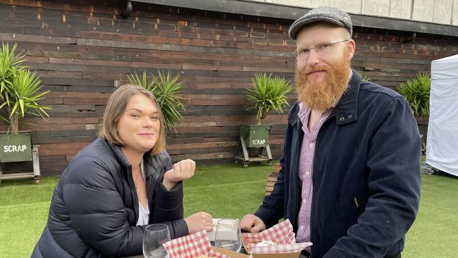 Tegan Bialluch and Josh Warren at the 2023 Mould Cheese Festival in Melbourne. Picture: Athos Sirianos.