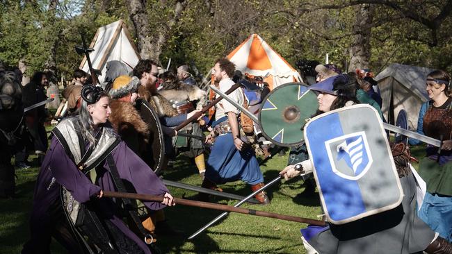 The event was co-hosted with Swordcraft – biggest LARPing organisation in Australia. Picture: NewsWire / Valeriu Campan