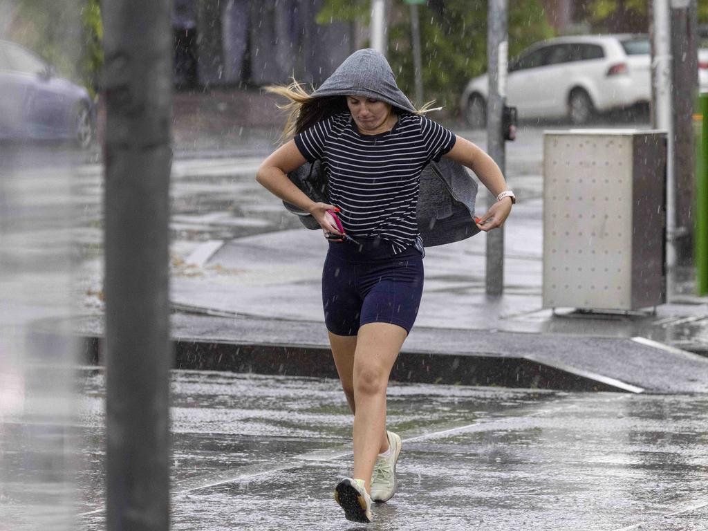 Melbourne is bracing for another wild, wet and muggy day. Picture: Wayne Taylor