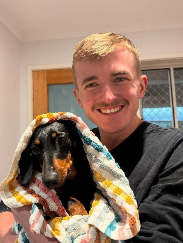 Valerie’s first bath at home. Picture: Instagram