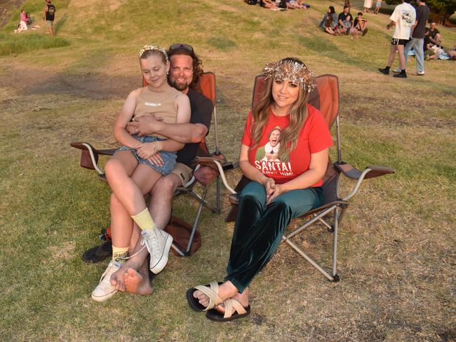 Luke Joske, Tuscany and Kayleigh Joske at the San Remo Christmas Carols at the foreshore on Friday, December 20, 2024. Picture: Jack Colantuono