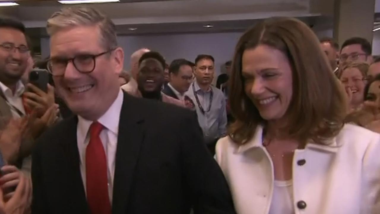 Labour leader Keir Starmer and his wife Victoria. Picture: BBC