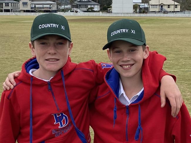 Jack Burton and Jacob Fox will be representing the region at the Queensland Cricket (Photo: Adam Fox)