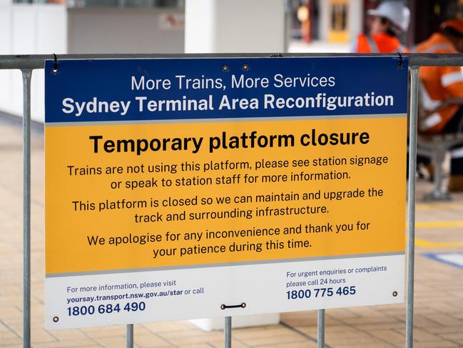 More than 65 trains were delayed on Sunday. Picture: Tom Parrish