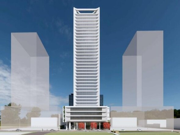 An image of the proposed development at 24-26 Elizabeth St, Liverpool, sourced from a Statement of Environmental Effects report prepared for Binah Developments by Urbis. 