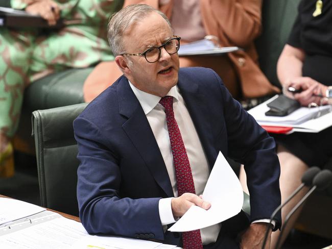 CANBERRA, AUSTRALIA, NewsWire Photos. FEBRUARY 7, 2024: Prime Minister Anthony Albanese during Question Time at Parliament House in Canberra. Picture: NCA NewsWire / Martin Ollman