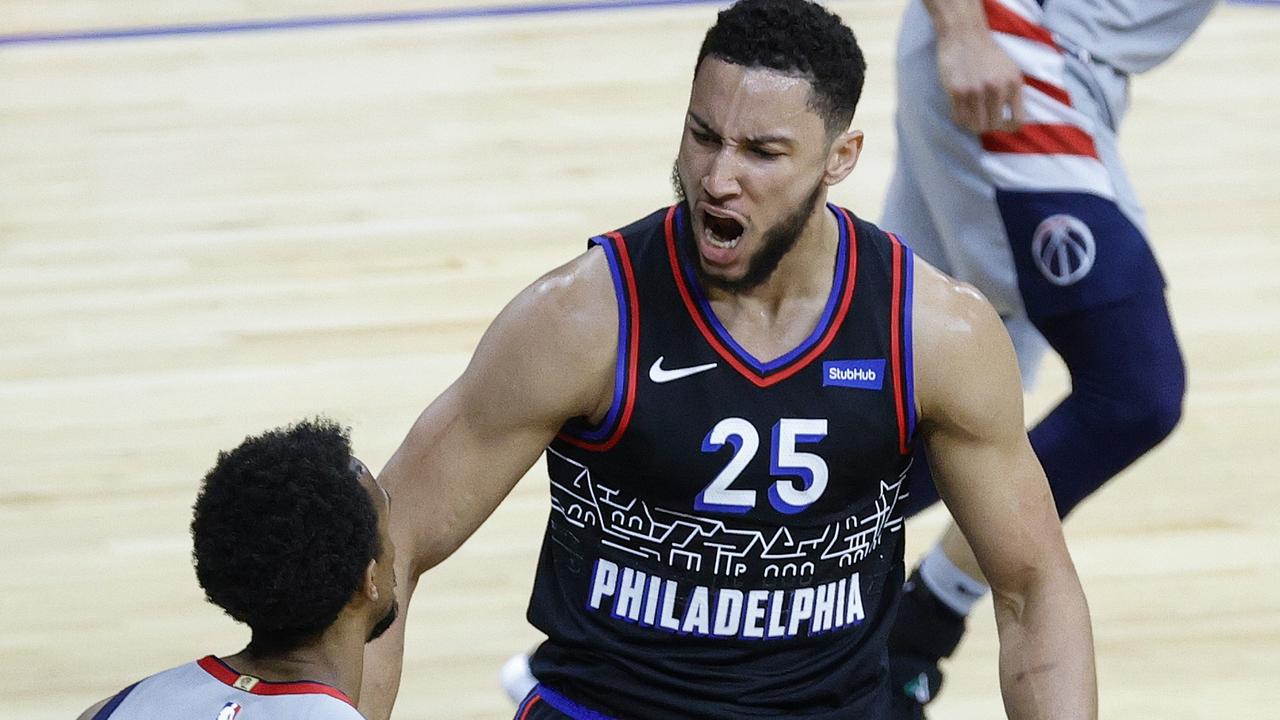 Ben Simmons is stuck for now. Tim Nwachukwu/Getty Images/AFP.