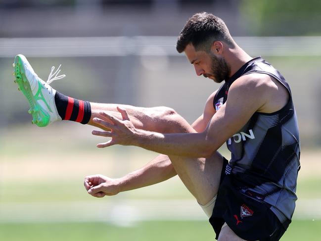 MELBOURNE, DECEMBER 5, 2024: Essendon pre-season training at The Hangar. Kyle Langford. Picture: Mark Stewart