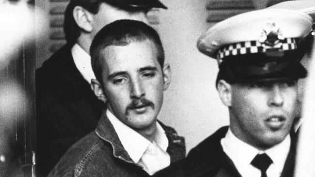 Julian Knight, then 19, following his arrest for killing seven and wounding 19 in the Hoddle St massacre.