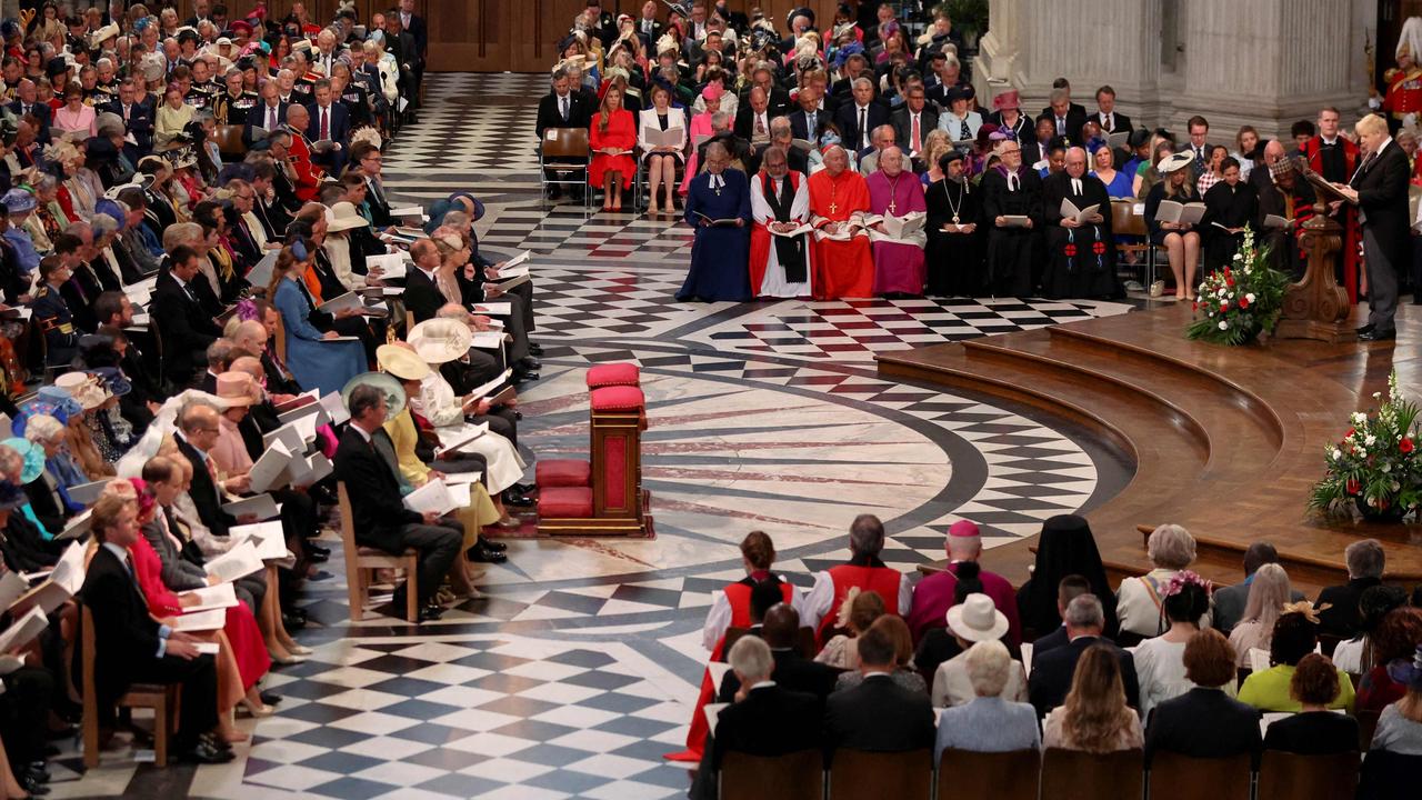 The royal family gathered for the National Service of thanksgiving for The Queen's reign at Saint Paul's Cathedral. Picture: Phil Noble/AFP