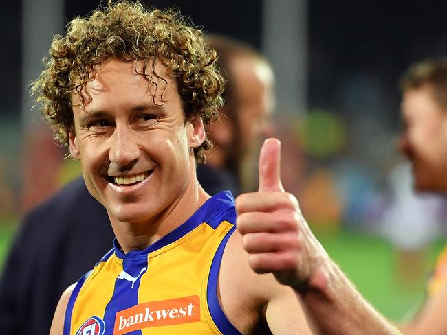 Matt Priddis’ old legs more than held up against Port. Picture: Getty Images