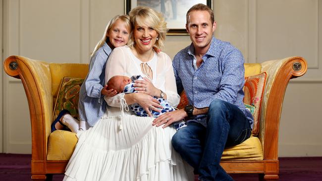 Emily Jade O'Keeffe with her family. Picture: Adam Head.