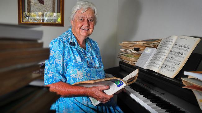 PRIDE OF AUSTRALIA>>>> Lyla Wills, tinkles the ivories at the age of 80 to stay nimble as she continues to share her love of music with in schools around Darwin.