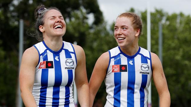 Emma Kearney and Mia King share a laugh.