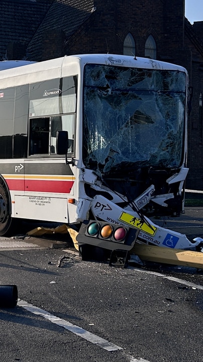 Geelong bus crash puts four in hospital