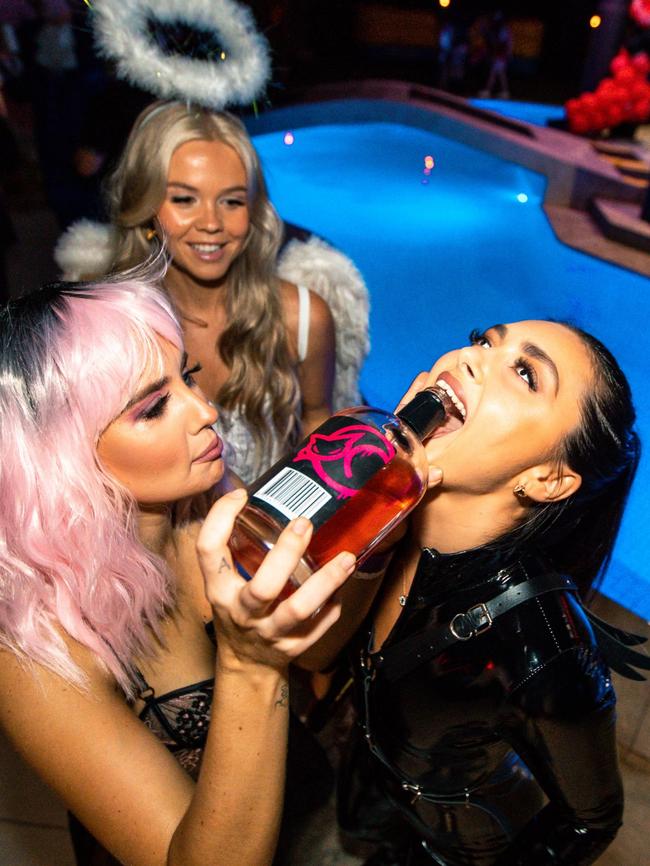 OnlyFans millionaire Jackson O’Doherty has had a mega house-warming party for his ‘Playboy Mansion Down Under’ over Halloween weekend. Picture: Supplied,