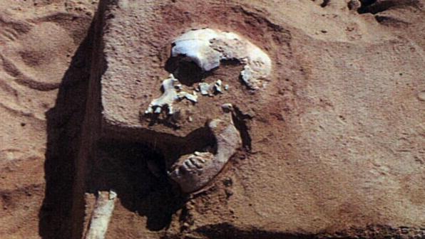 The 40,000-year-old skeletal remains of Mungo Man were removed from a secure facility last week.