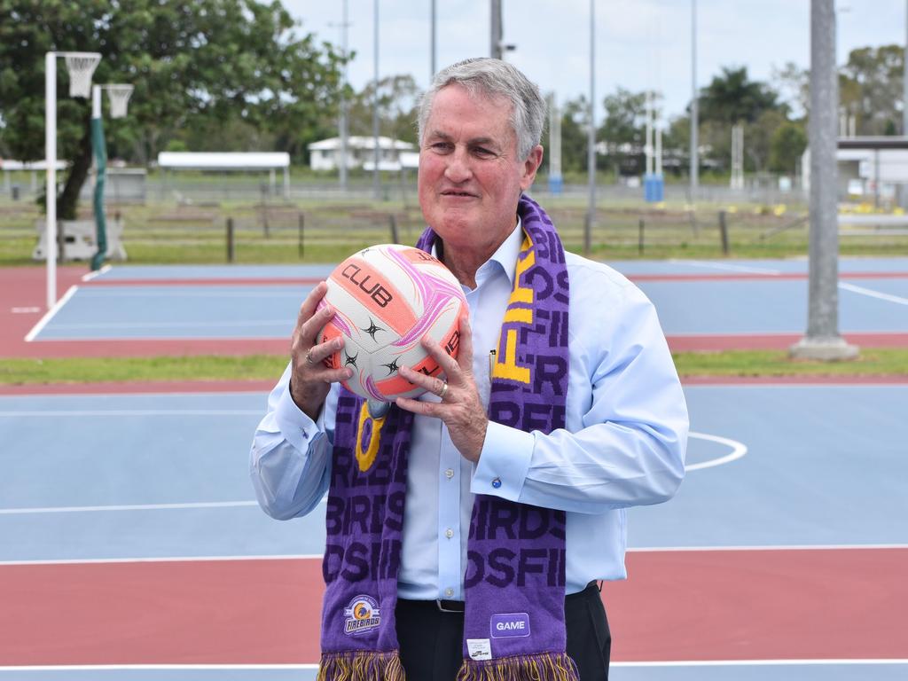 Mackay Mayor Greg Williamson at the announcement of two pre-season Suncorp Super Netball matches between Queensland Firebirds and Collingwood Magpies, January 25, 2022. Picture: Matthew Forrest