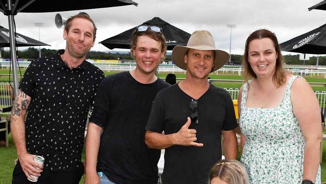 Mark Webster, Jai Magdalinski, Steve Thomson, Nicola Young and Tayla Hayden at Melbourne Cup Race Day, Caloundra. Picture: Patrick Woods.