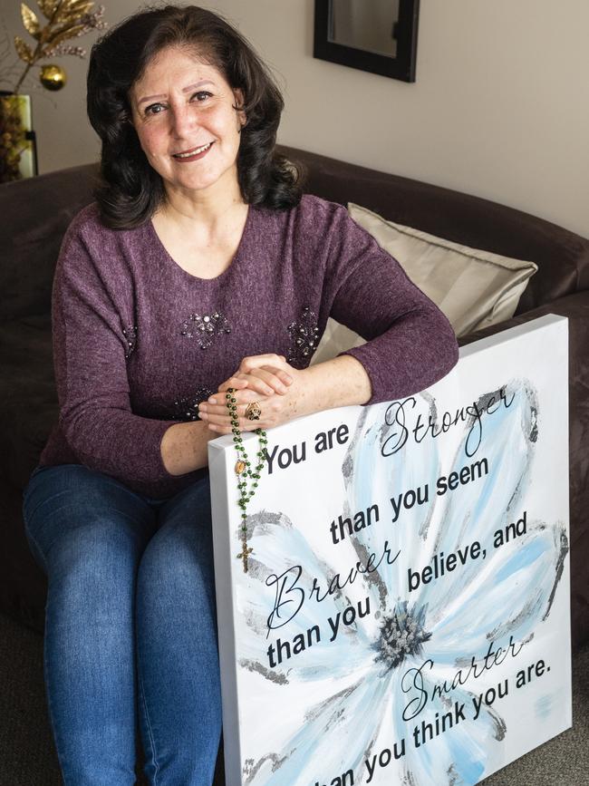 Josephine Mardini said the words ‘You are stronger than you seem, braver than you believe and smarter than you think you are’ helped her transition into her new life in Australia. Tuesday, June 21, 2022. Picture: Kevin Farmer