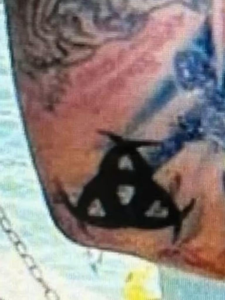 The US army member had to be identified via his tattoos.