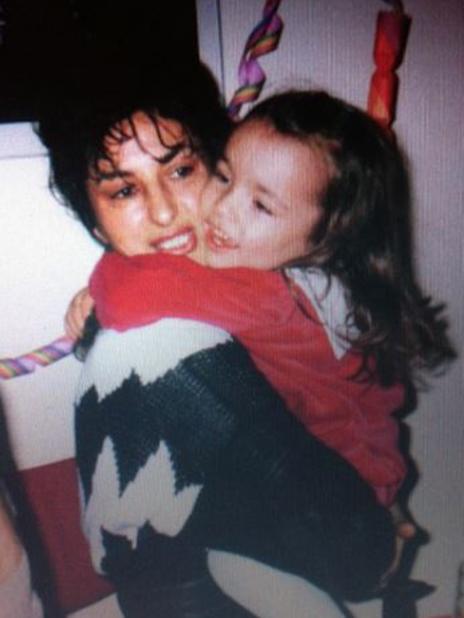 Monika Radulovic aged three, with her mum.