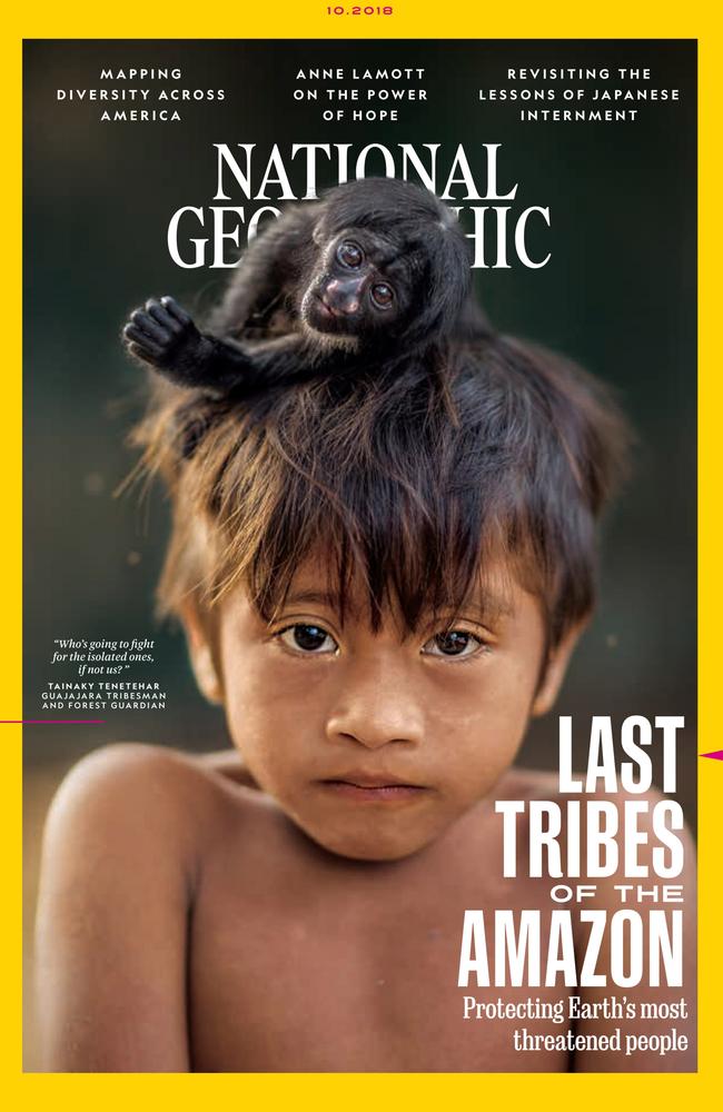 The cover from the October issue of National Geographic. Picture: National Geographic