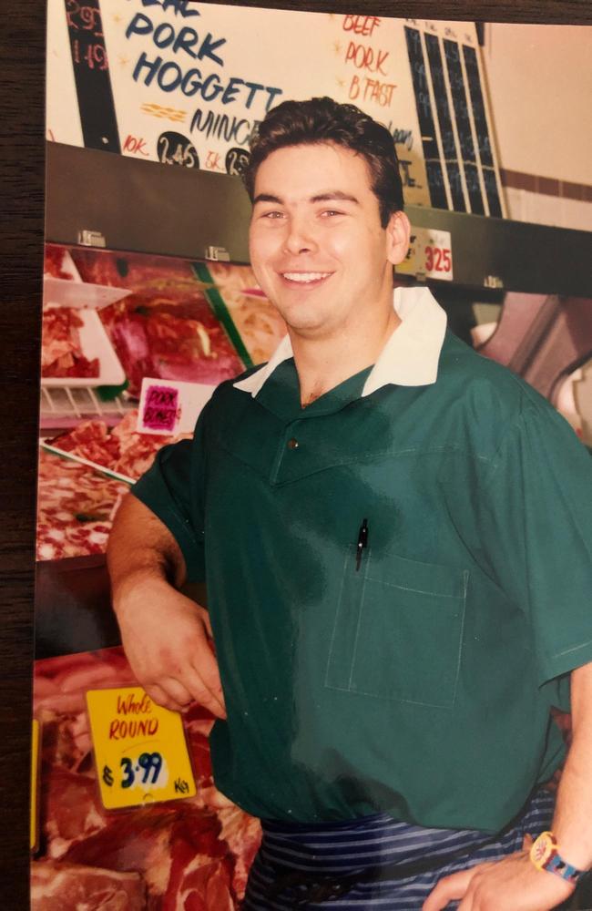 A 21-year-old Ian Pearce at the former Pearce &amp; Sons Bulk Meats, now Pearce's Meat, in the 1990s. Picture: Supplied