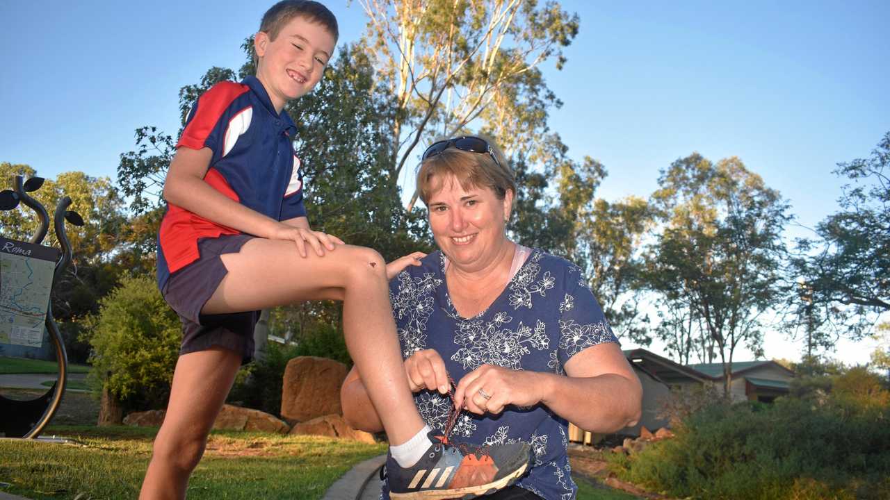 PARK RUN: Stuart and Carol Coonan lacing up for their weekly Saturday morning park run. Picture: James Liveris