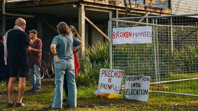 Northern Rivers residents, unable to find secure accommodation, squatted in a buyback home in North Lismore.